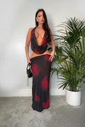 Sheer Mesh Skirt Set