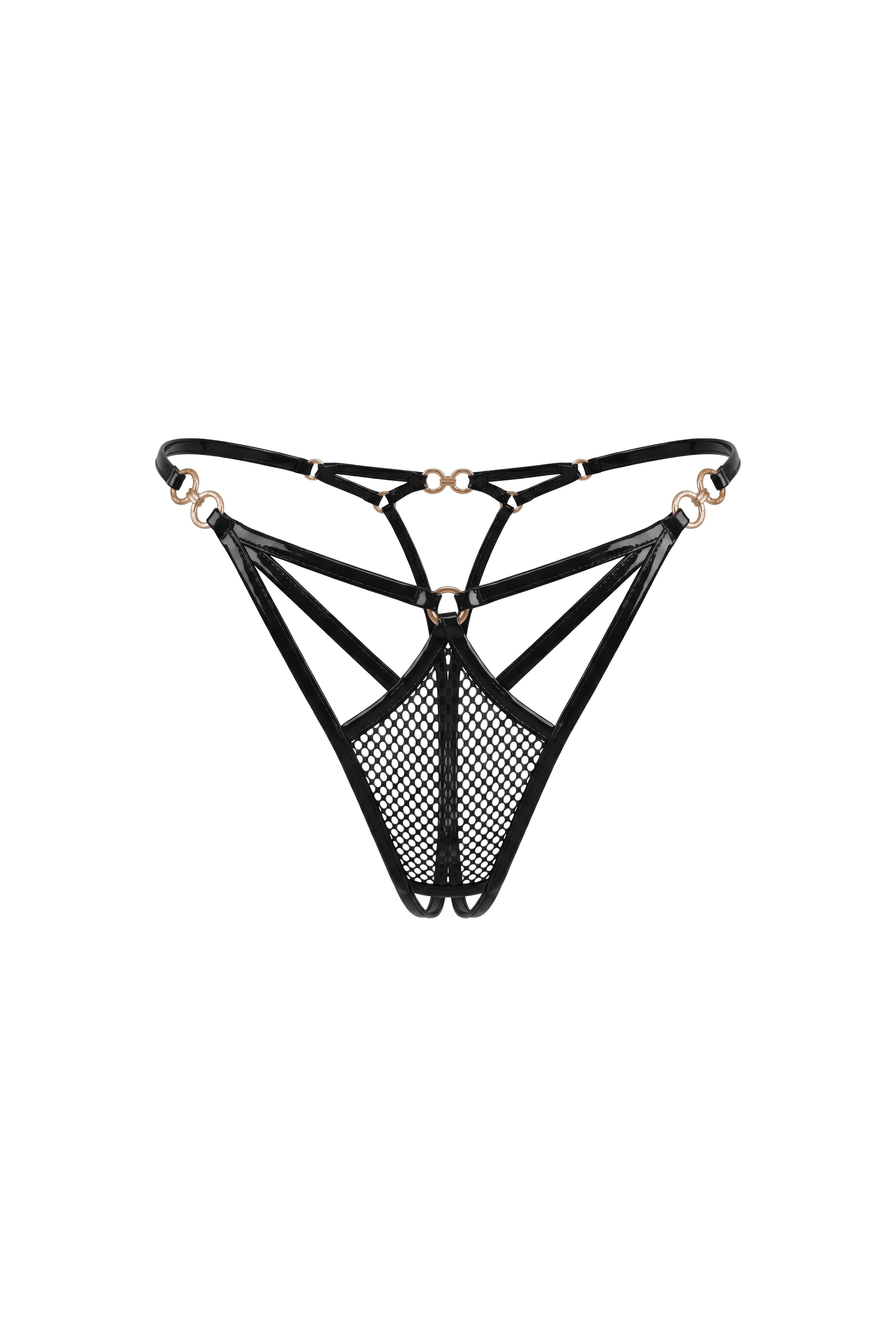Elara Crotchless  Panties in Black